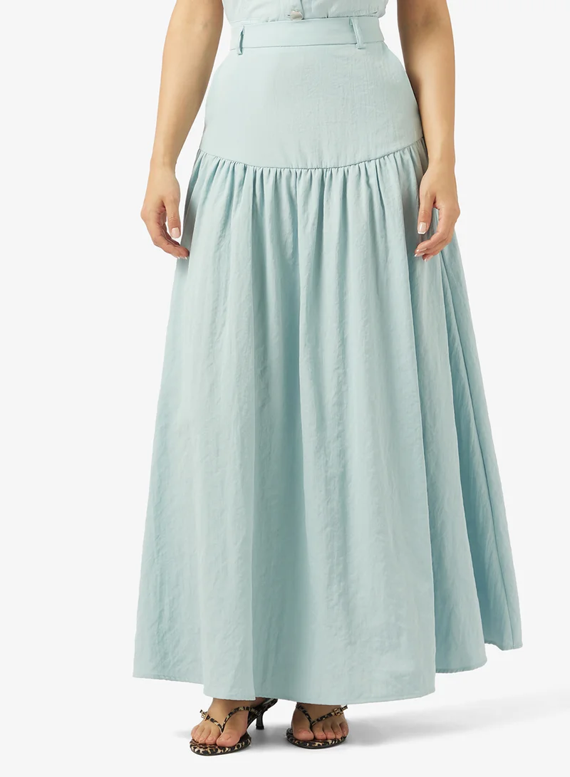 Ginger  Button Up Vest and A Line Skirt Coord Set for Women | Best Price UAE